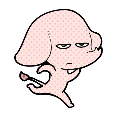 vektör çizim rahatsız çizgi fil