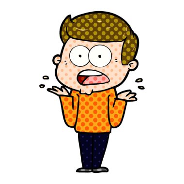 vektör çizim karikatür dostum şok