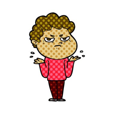 vektör çizim karikatür kızgın adam