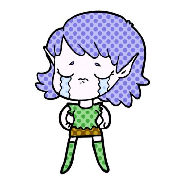 çizgi film ağlayan elf kızı