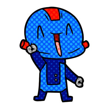 Çizgi film robotunun vektör çizimi