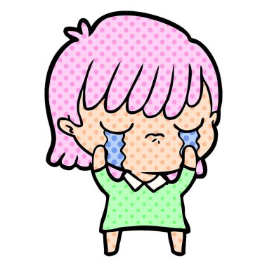 vektör çizim karikatür gülümseyen kadın