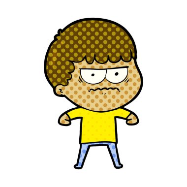 vektör çizim karikatür dostum rahatsız