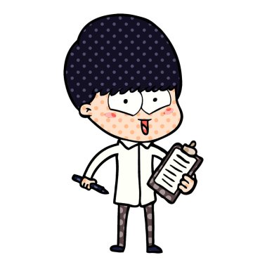 vektör çizim karikatür mutlu çocuk