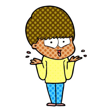 vektör çizim karikatür mutlu çocuk