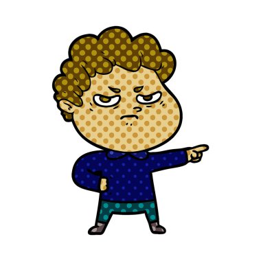 vektör çizim karikatür kızgın adam