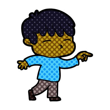 vektör çizim karikatür meraklı çocuk