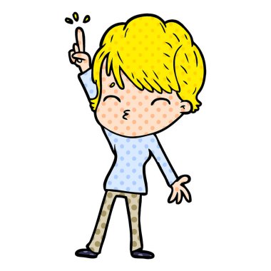 vektör çizim karikatür kadın düşünme