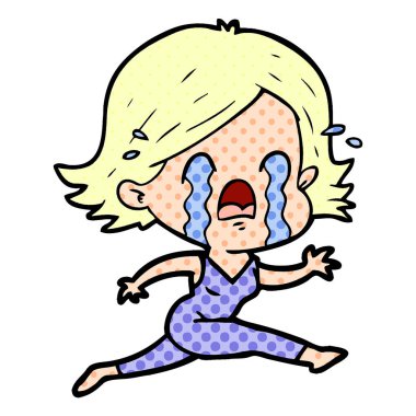 vektör çizim karikatür gülümseyen kadın