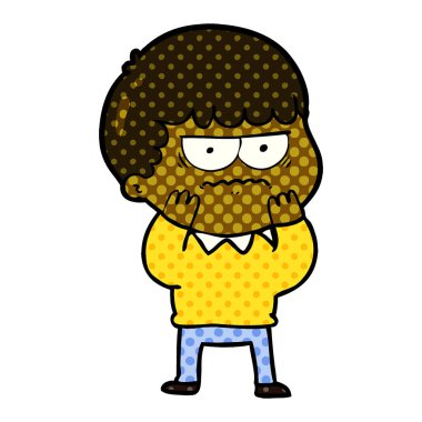 Çizgi film karakterinin vektör çizimi