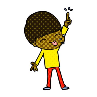 mutlu çizgi film çocuk vektör çizim