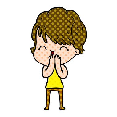 vektör çizim karikatür komik kadın