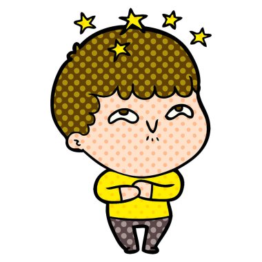 vektör çizim karikatür çocuk hayret