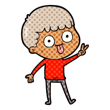  vektör çizim karikatür adam bakıyor