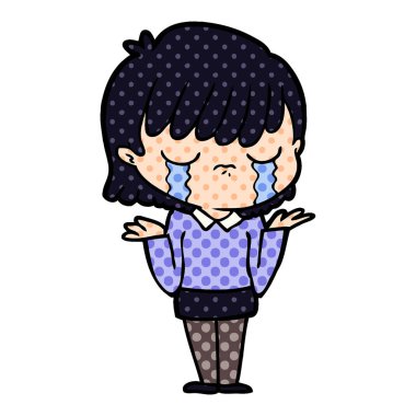 vektör çizim karikatür gülümseyen kadın