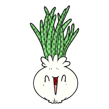 vektör çizim karikatür soğan