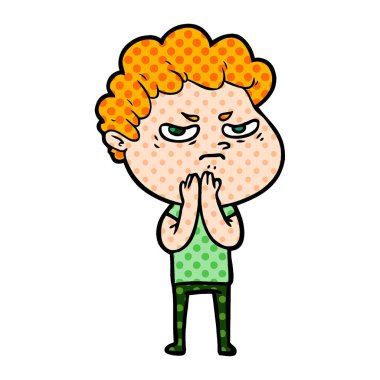 vektör çizim karikatür kızgın adam