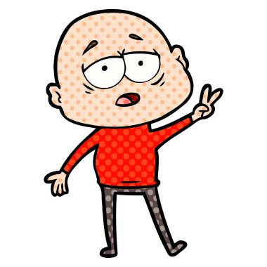 yorgun kel adam çizgi film