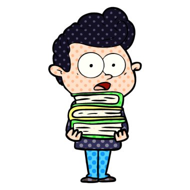  vektör çizim karikatür bakan adam