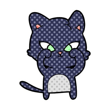 Çizgi film kedisinin vektör çizimi