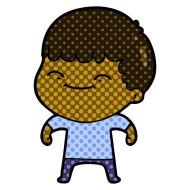 vektör çizim karikatür mutlu çocuk