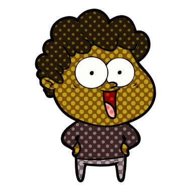 vektör çizim karikatür mutlu adam