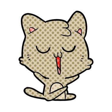  vektör çizim karikatür kedi şarkı