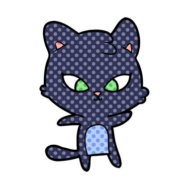 Çizgi film kedisinin vektör çizimi