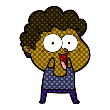 vektör çizim karikatür mutlu adam