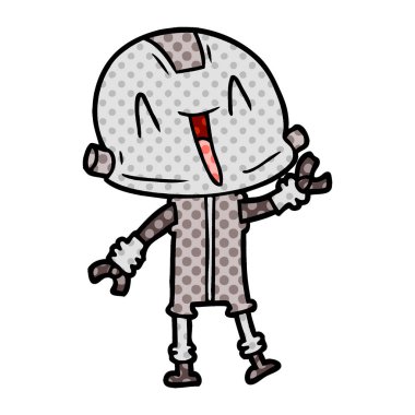 Çizgi film robotunun vektör çizimi