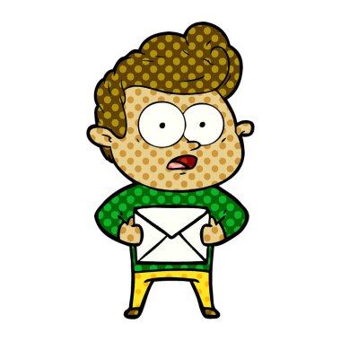  vektör çizim karikatür bakan adam