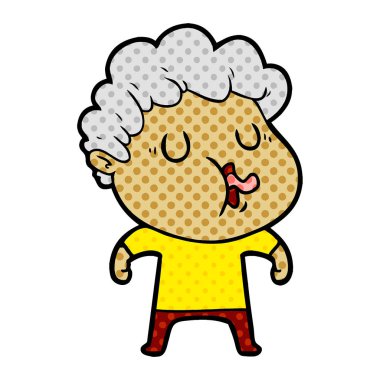  vektör çizim karikatür adam şarkı