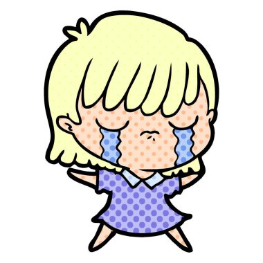 vektör çizim karikatür gülümseyen kadın