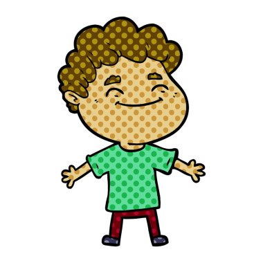 vektör çizim karikatür dostça adam 