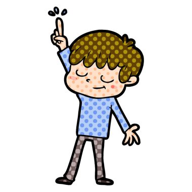 vektör çizim karikatür mutlu çocuk