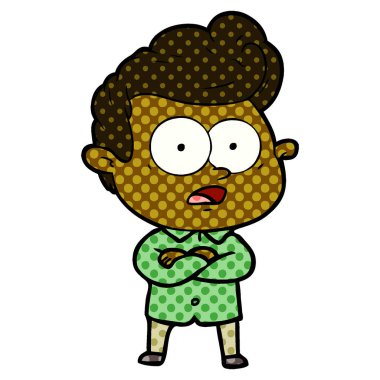  vektör çizim karikatür bakan adam