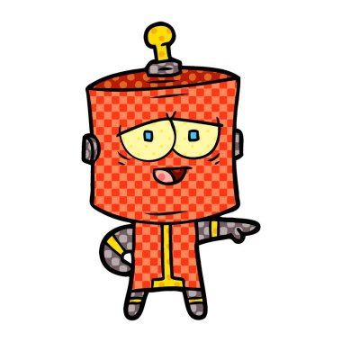 Çizgi film robotunun vektör çizimi