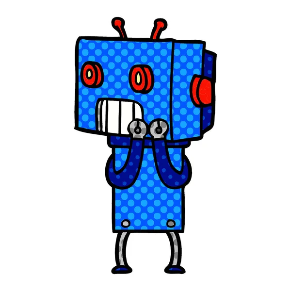 Vector Illustratie Van Cartoon Robot — Stockvector