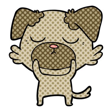 Çizgi film köpeğinin vektör çizimi