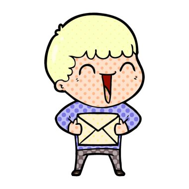 vektör çizim karikatür mutlu adam