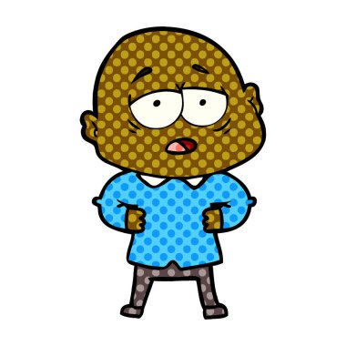 yorgun kel adam çizgi film