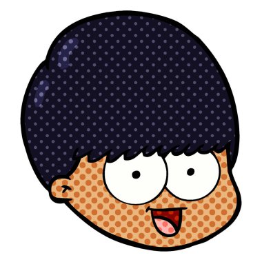 vektör çizim karikatür erkek yüz