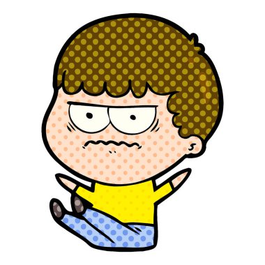 vektör çizim karikatür dostum rahatsız