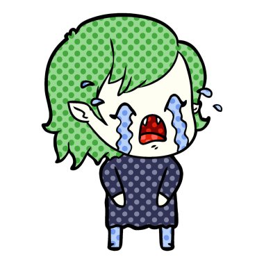 ağlayan vampir kız çizgi film