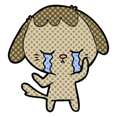 şirin köpek yavrusu ağlayan çizgi film