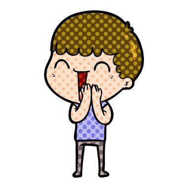 vektör çizim karikatür mutlu adam