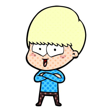 vektör çizim karikatür mutlu çocuk