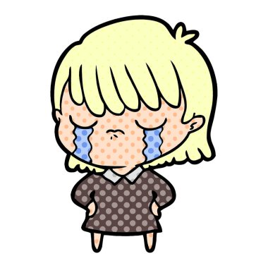 vektör çizim karikatür gülümseyen kadın