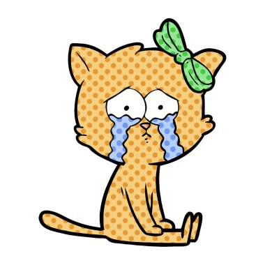 Çizgi film kedisinin vektör çizimi