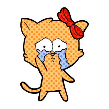 Çizgi film kedisinin vektör çizimi